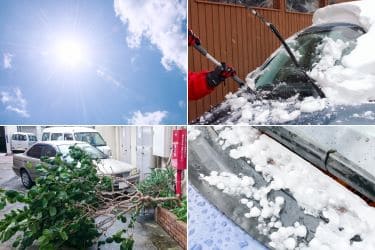 フロントガラスのひび割れが起きやすい気象