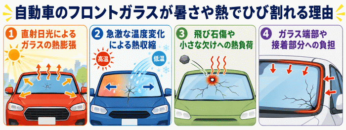浦添市内でのフロントガラス交換事例